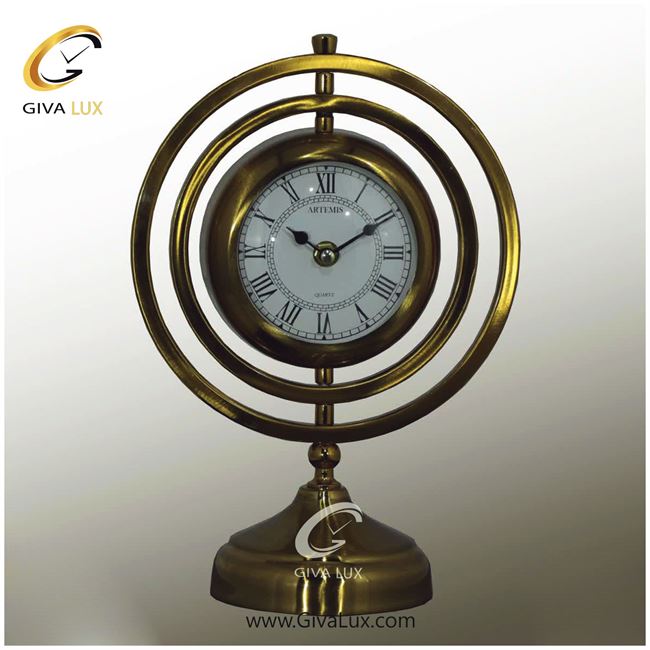 ساعت رومیزی اورجینال آرتمیس آلیاژ فلزی طلایی| کد رفرنس 30554، مدل: 6030Gold